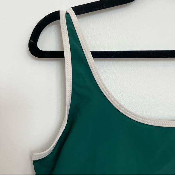 Adisputent Womens Emerald Green Bandeau Sports Style Scoop Crop Bikini Top - Picture 10 of 14